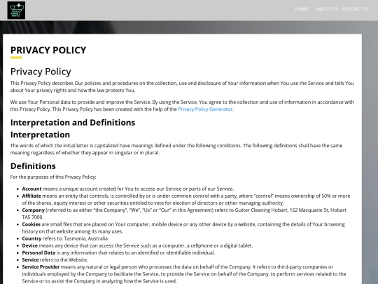 privacy-policy screenshot