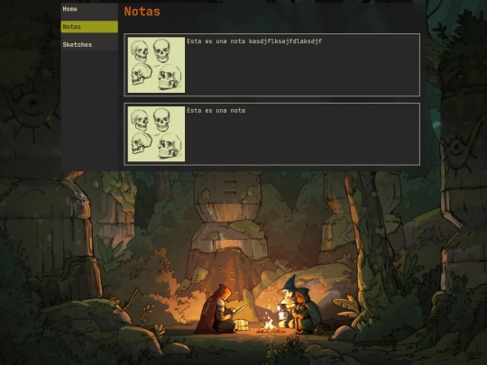 notes screenshot