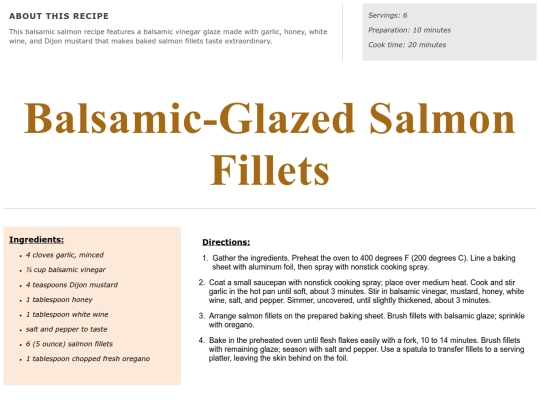 Main Course Recipes/balsamic glazed salmon screenshot