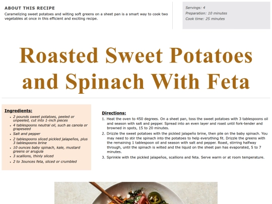 Side Dish Recipes/roasted sweet potatoes with jalapenos and feta screenshot