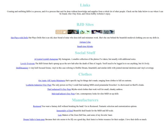 links screenshot