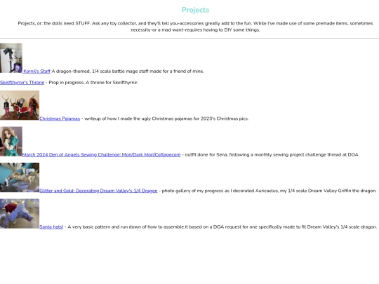 projects screenshot