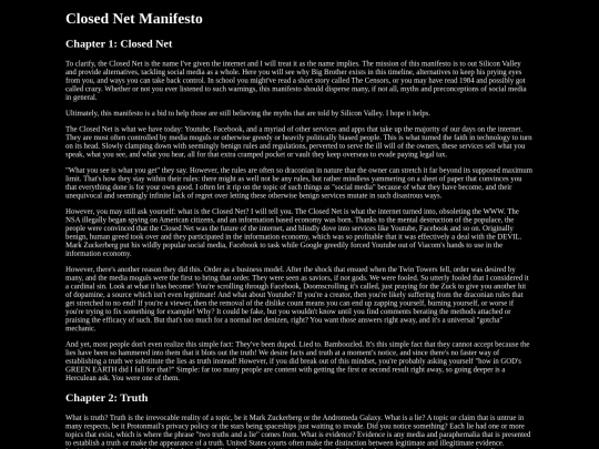 closednet screenshot
