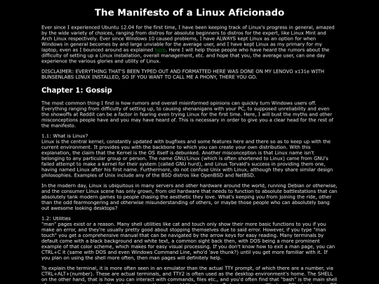 linuxmanifest screenshot