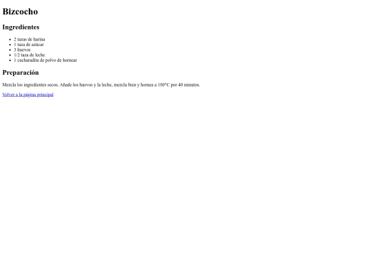 EjerciciosEnlaces/bizcocho screenshot
