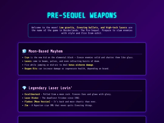 presequel-weapons screenshot