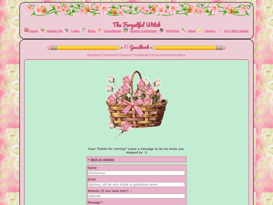 guestbook screenshot