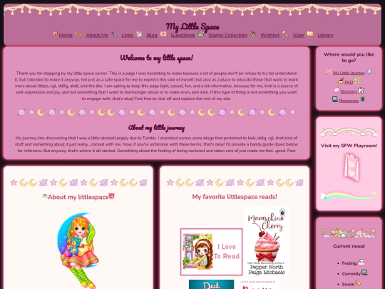 mylittlespacepage screenshot