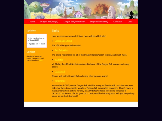 links screenshot