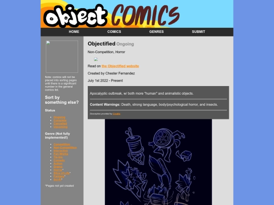 comics/objectified screenshot