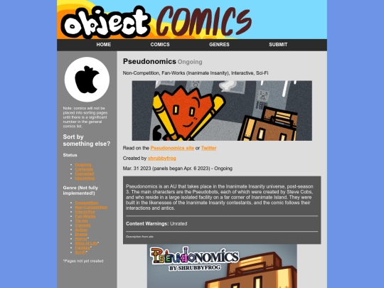 comics/pseudonomics screenshot