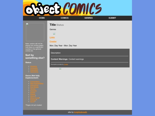 comics/template screenshot