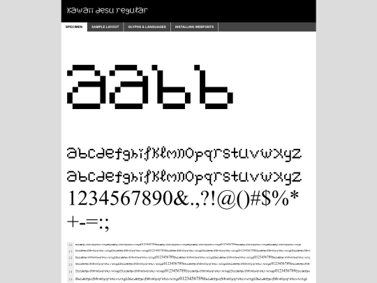 fonts/kawaii-desu-demo screenshot