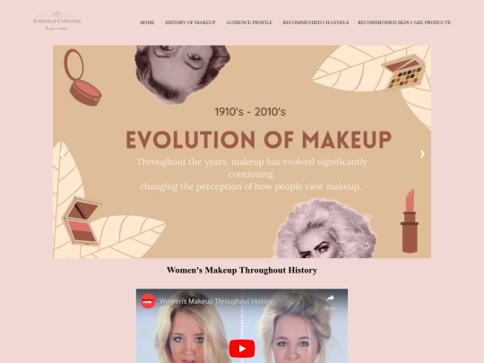 History of makeup screenshot