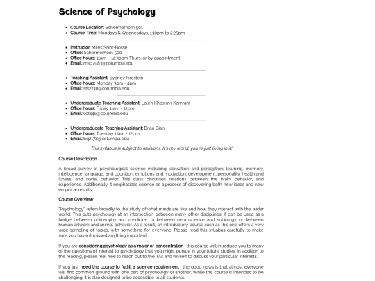 syllabus screenshot