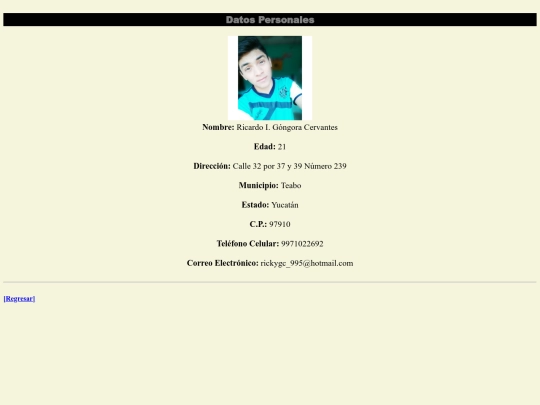 Actividad31/DatosPers screenshot