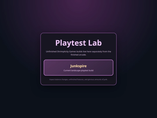 PLAY TEST GAMES screenshot