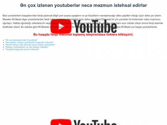 ən çox izlənən youtuberlər necə məzmun istehsal edirlər screenshot