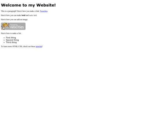 welcome page/welcome screenshot