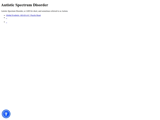 Disabilities and Medical Conditions/Disabilities and Medical Conditions/AutisticSpectrumDisorder screenshot