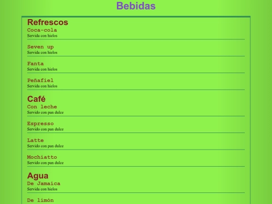 Bebidas screenshot