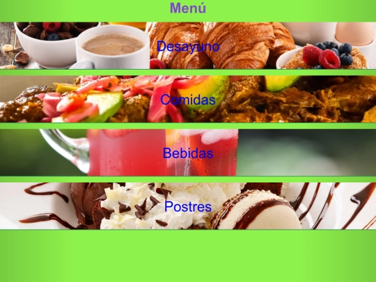 menu screenshot