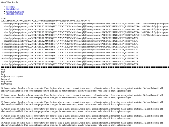 greatvibes-regular-demo screenshot