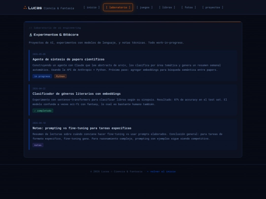 laboratorio screenshot
