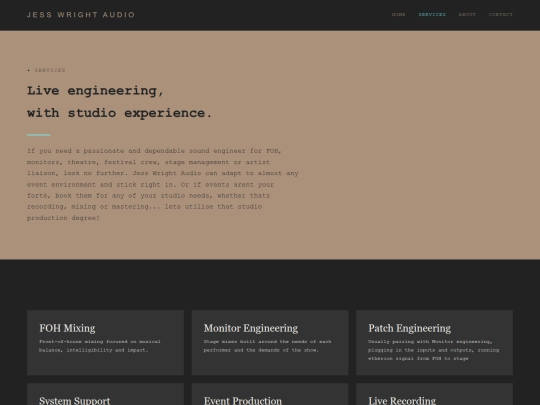 services screenshot