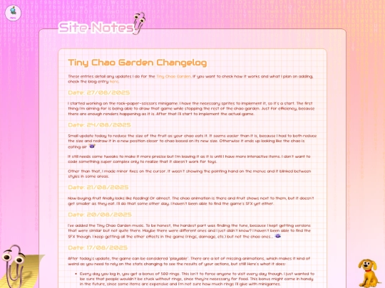 blog/site-notes/changelogs/chao-garden screenshot