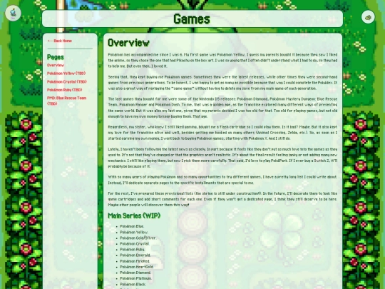 shrines/monster-catching/pokemon/games/overview screenshot