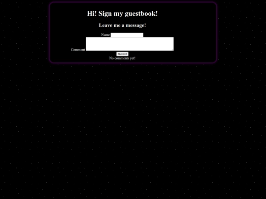guestbook screenshot