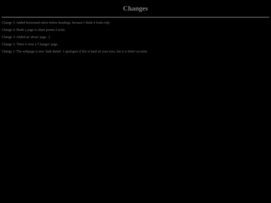 changes screenshot