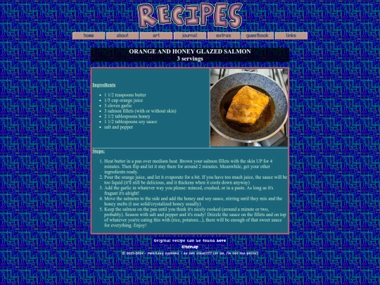 recipes/salmon screenshot