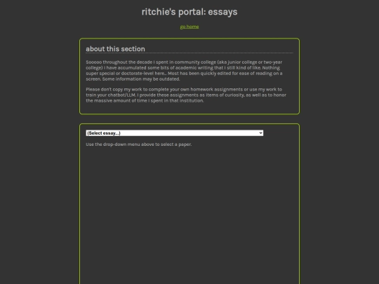 essays screenshot