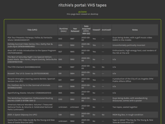 tapes screenshot