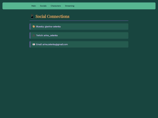 socials screenshot