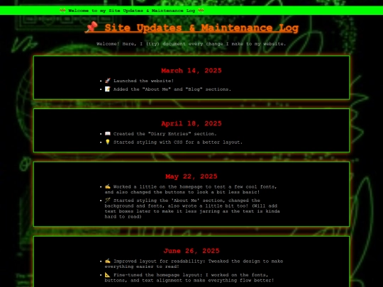 updates screenshot