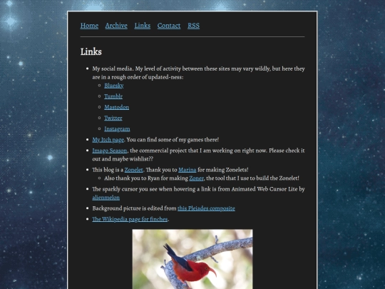 links screenshot