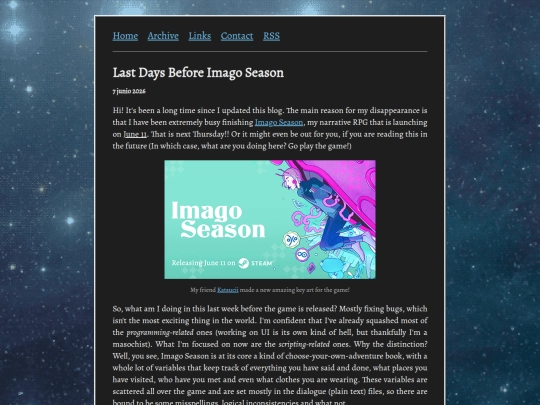 posts/2026-06-07-Last-days-before-Imago-Season screenshot