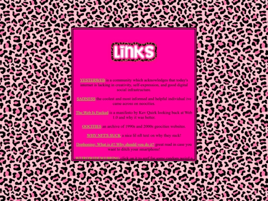 links screenshot