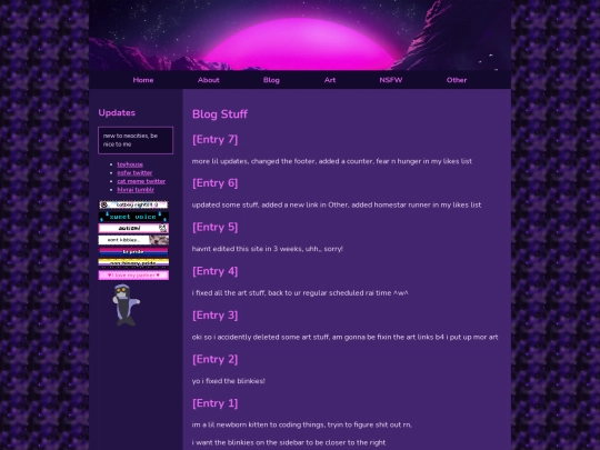 Blog screenshot