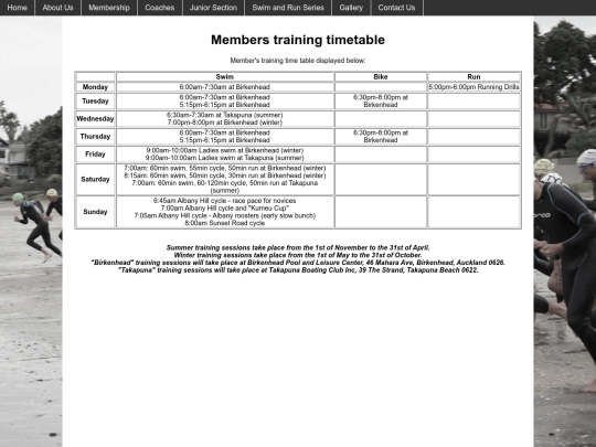 index/memberstraining screenshot