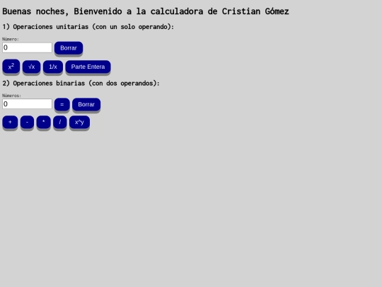 Calculadora screenshot
