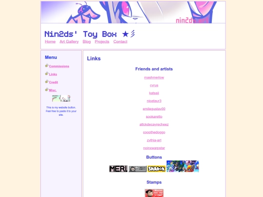 links screenshot
