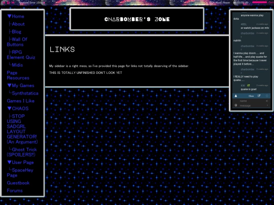 links screenshot