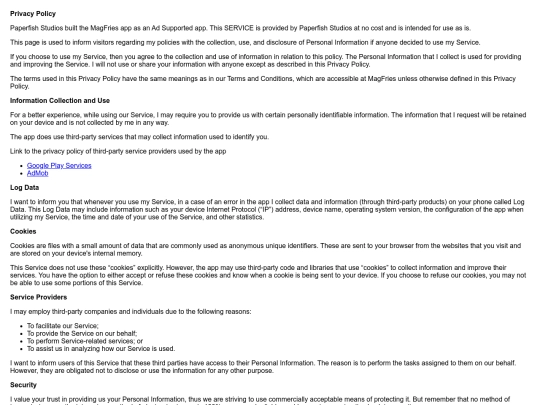 magfries_privacy screenshot