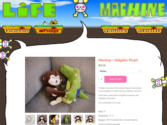 listingpages/monkeyandalligator screenshot