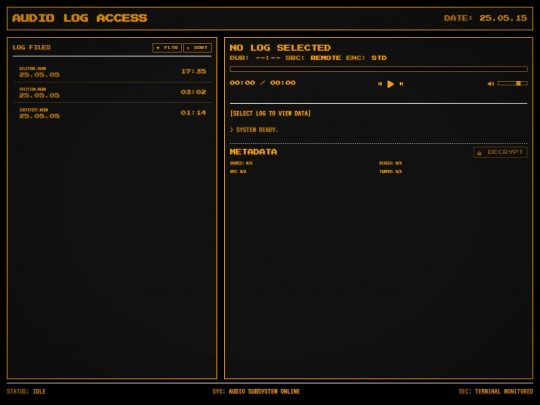 2025/audiolog screenshot