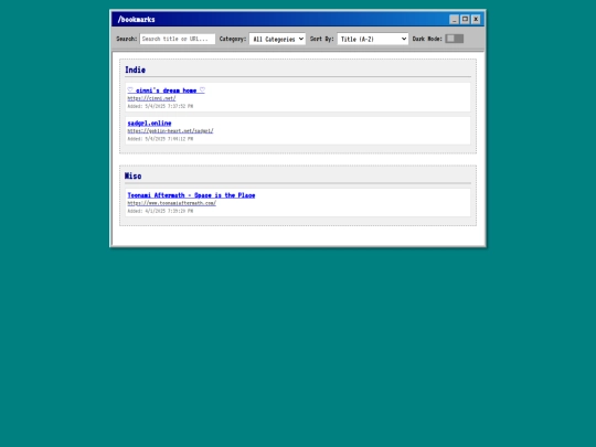 2025/bookmarks screenshot